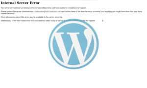 Errore 500 su Wordpress